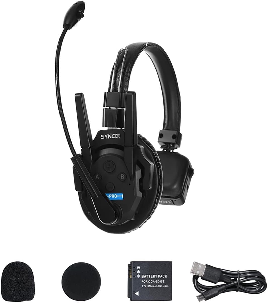 Draadloze Full Duplex Intercom Headset 500m Bereik Lange Batterijduur