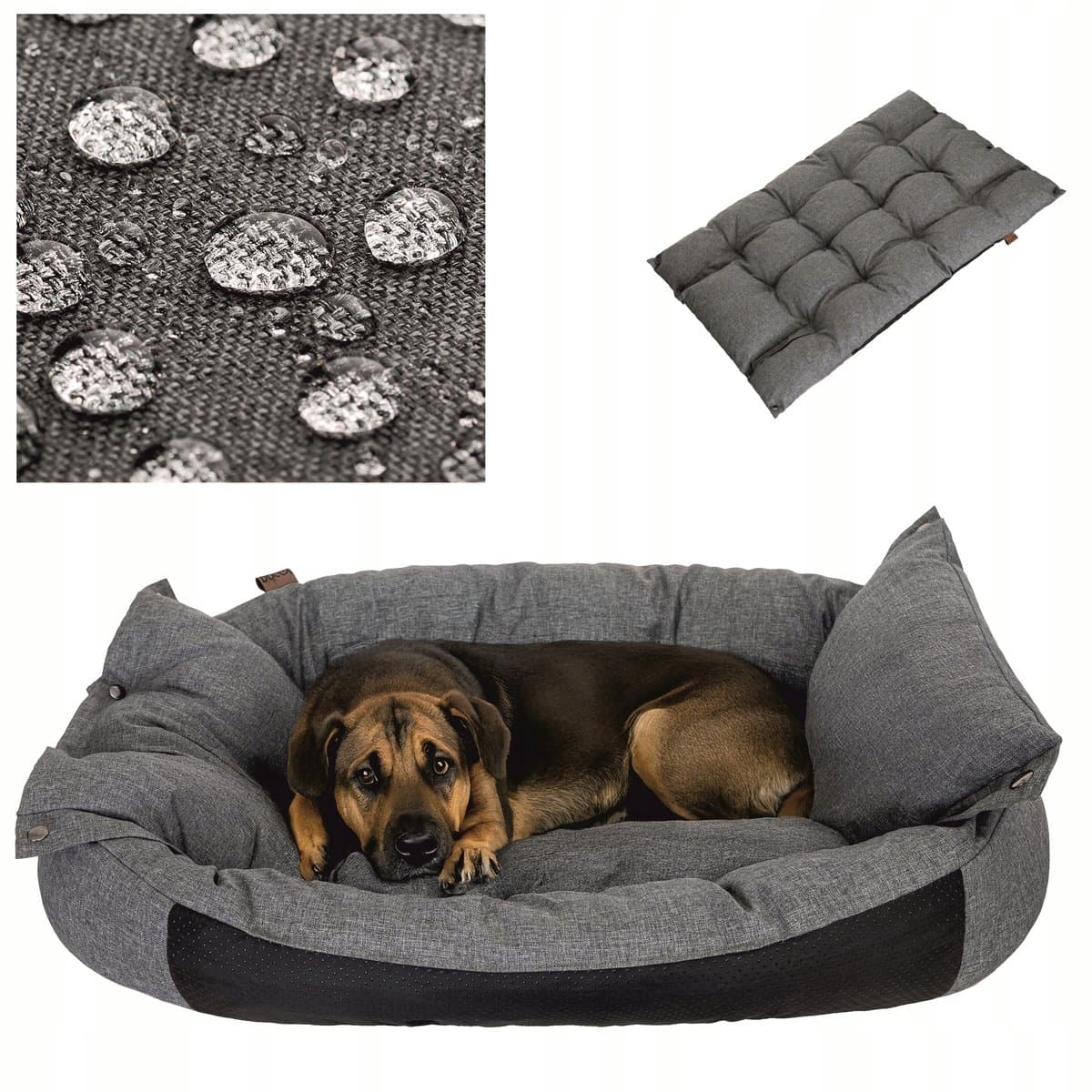 Hondenmand 2-in-1 XL: Waterdichte Bank & Matras (94x69cm)