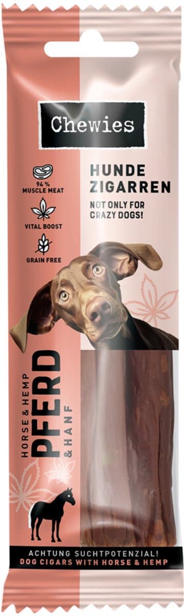 Chewies Hondensigaar Paard & Hennep - 10 x 75 gr - Voordeelverpakking