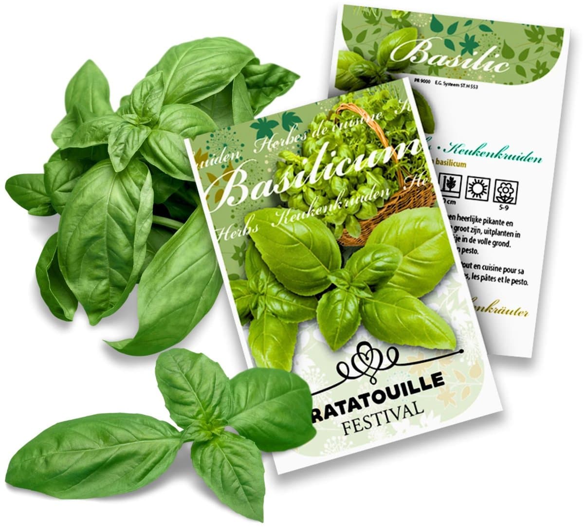 Basilicum (Ocimum) - Keukenkruiden zakjes persoonlijk bedrukt 20 stuks - Geurend - (Ook)-Voor in huis