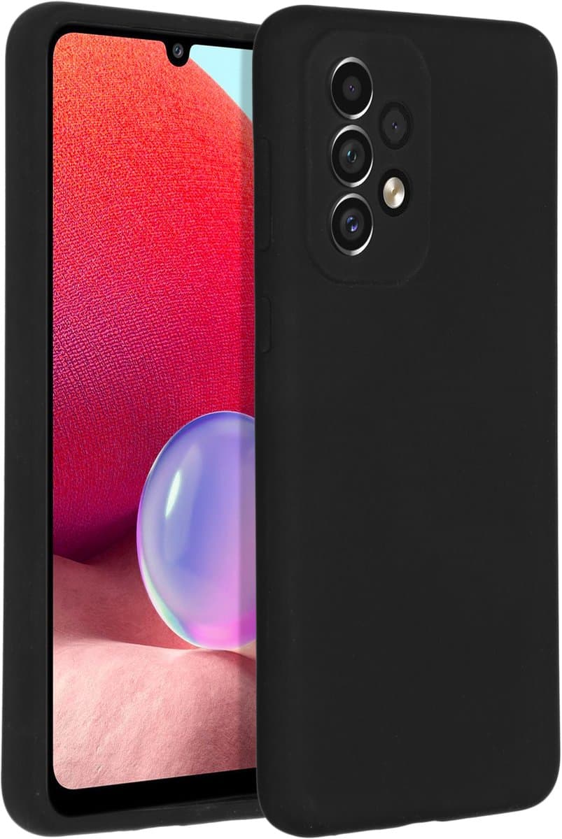Accezz Hoesje - Geschikt voor Samsung Galaxy A33 - Liquid Silicone Backcover - Zwart