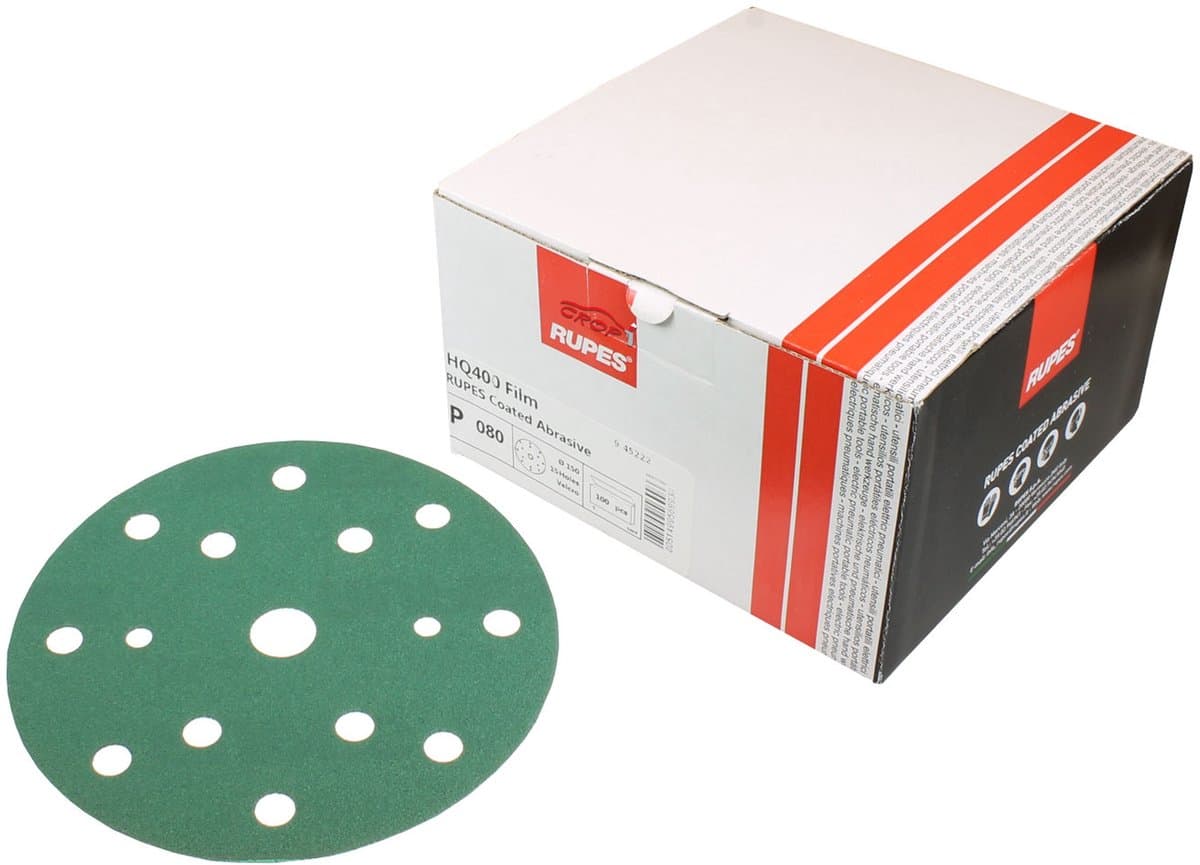 RUPES HQ400 Polyester Schuurschijven 150mm met 17 gaten P 1200 / 100 stuks