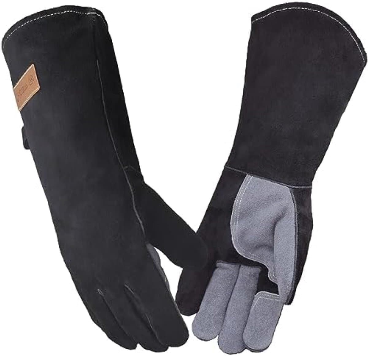 BBQ Handschoenen – Hittebestendige Barbecue Handschoenen – Leren Ovenhandschoenen – Vuurbestendige Lasshandschoenen – Grillhandschoenen – Lange Werkhandschoenen – Arm Protectie Handschoenen – Kookhandschoenen – Vuurvaste Handschoenen voor BBQ/Oven