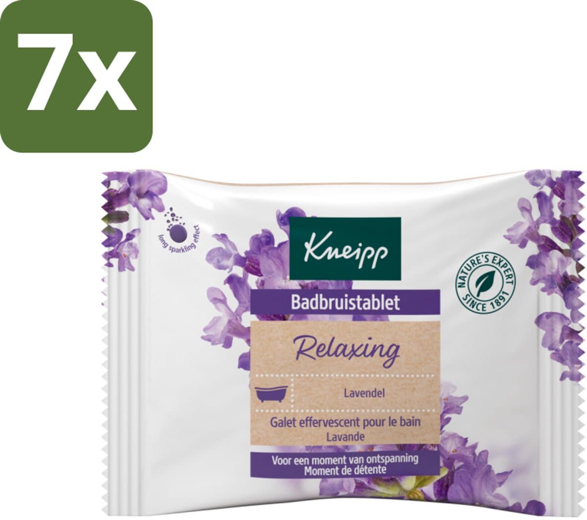 Kneipp - Badbruistablet - Lavendel - Bulkverpakking - 7 stuks