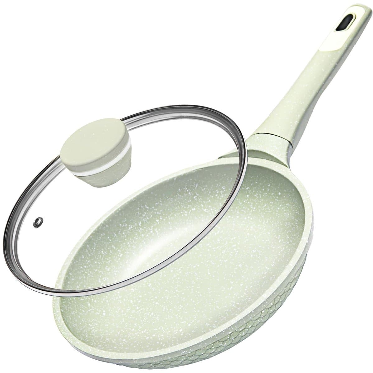 Dailygoods - 20 cm Antiaanbakpan met Deksel - Vrij van PFAS en PFOA