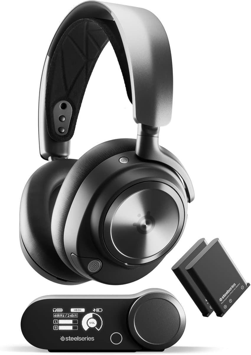 Draadloze Gaming Headset - Multi-systeem Audio - Meeslepende Games - Actieve Ruisdemping - Dubbele Accu - Zwart