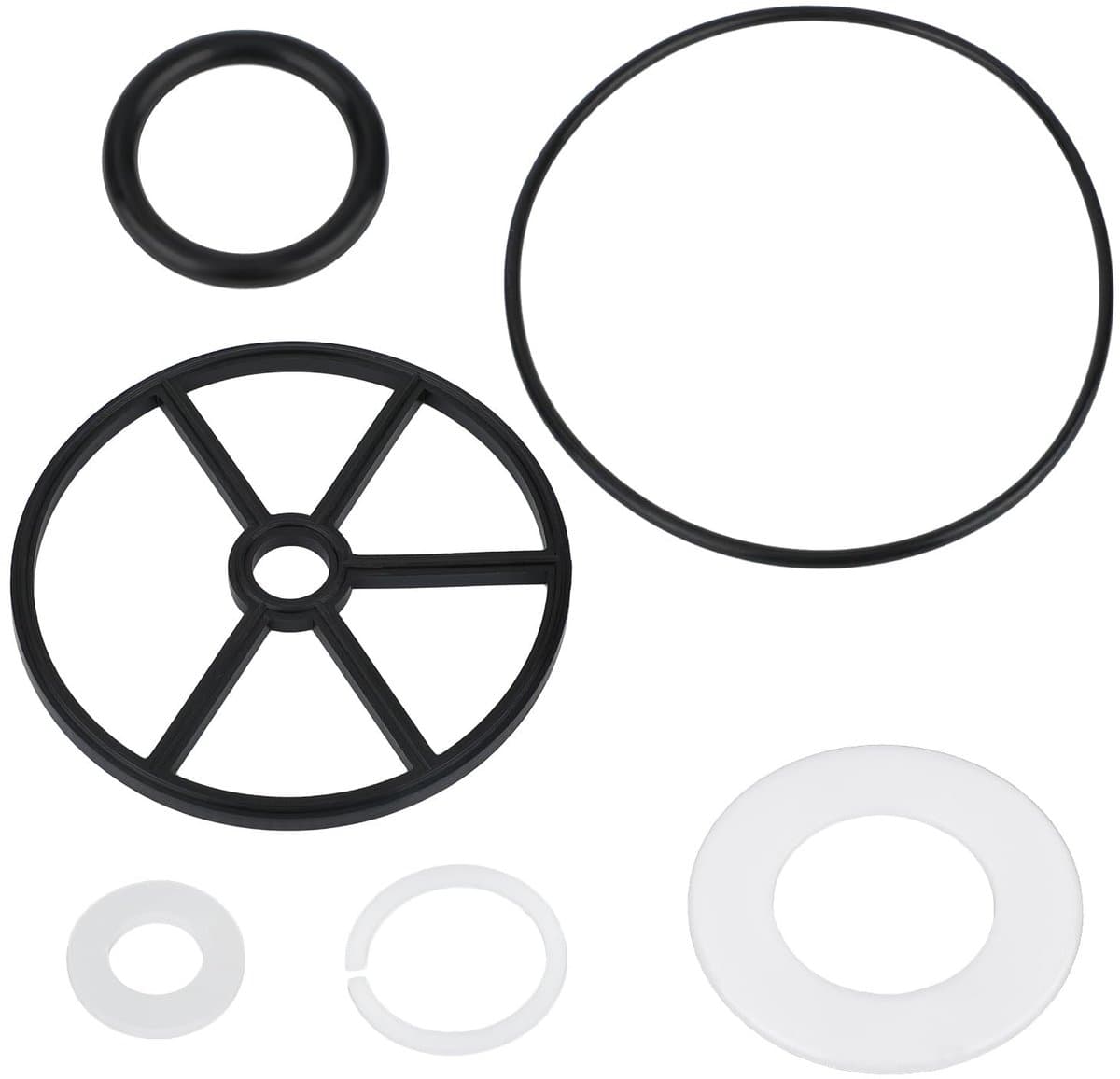 Dailygoods- Zwembadfilterspinpakkingset - 6 Stuks - Rubber O-Ring - Compatibel met Hayward Vari-Flo - Afmetingen zoals afgebeeld - Complete kit met diverse pakkingen - Filterpakkingset