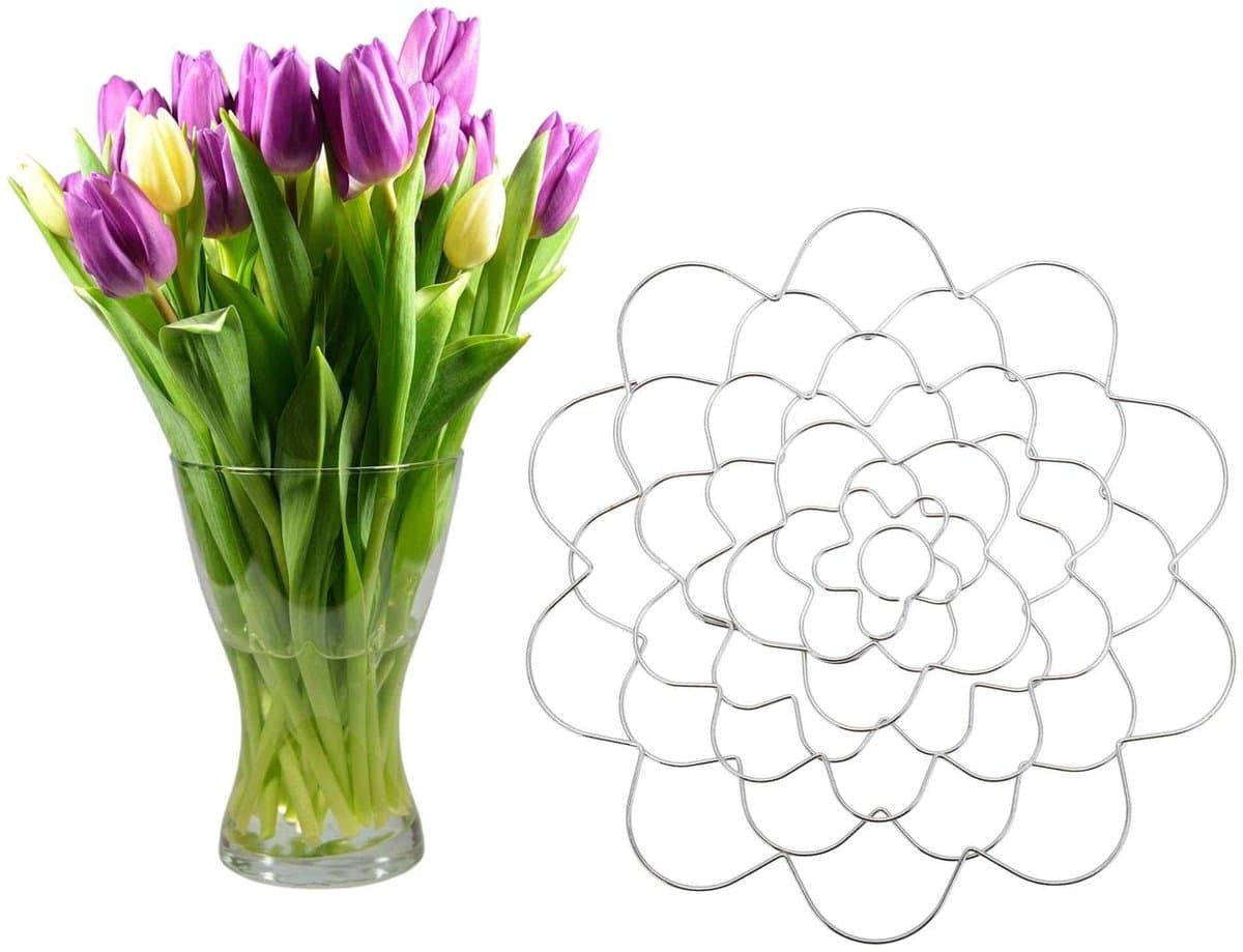 Dailygoods- Bloemensteelhouder 15,2 cm - Bloemenstandaard voor binnen - Kikkerbloemenorganizer - Robuust ontwerp - Duurzaam materiaal - Modern design