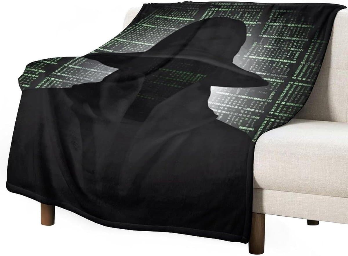 Fleece Deken - Spuien Plaid - Ontspannen - Ademend en koel - 168 x 229 cm - Zwart