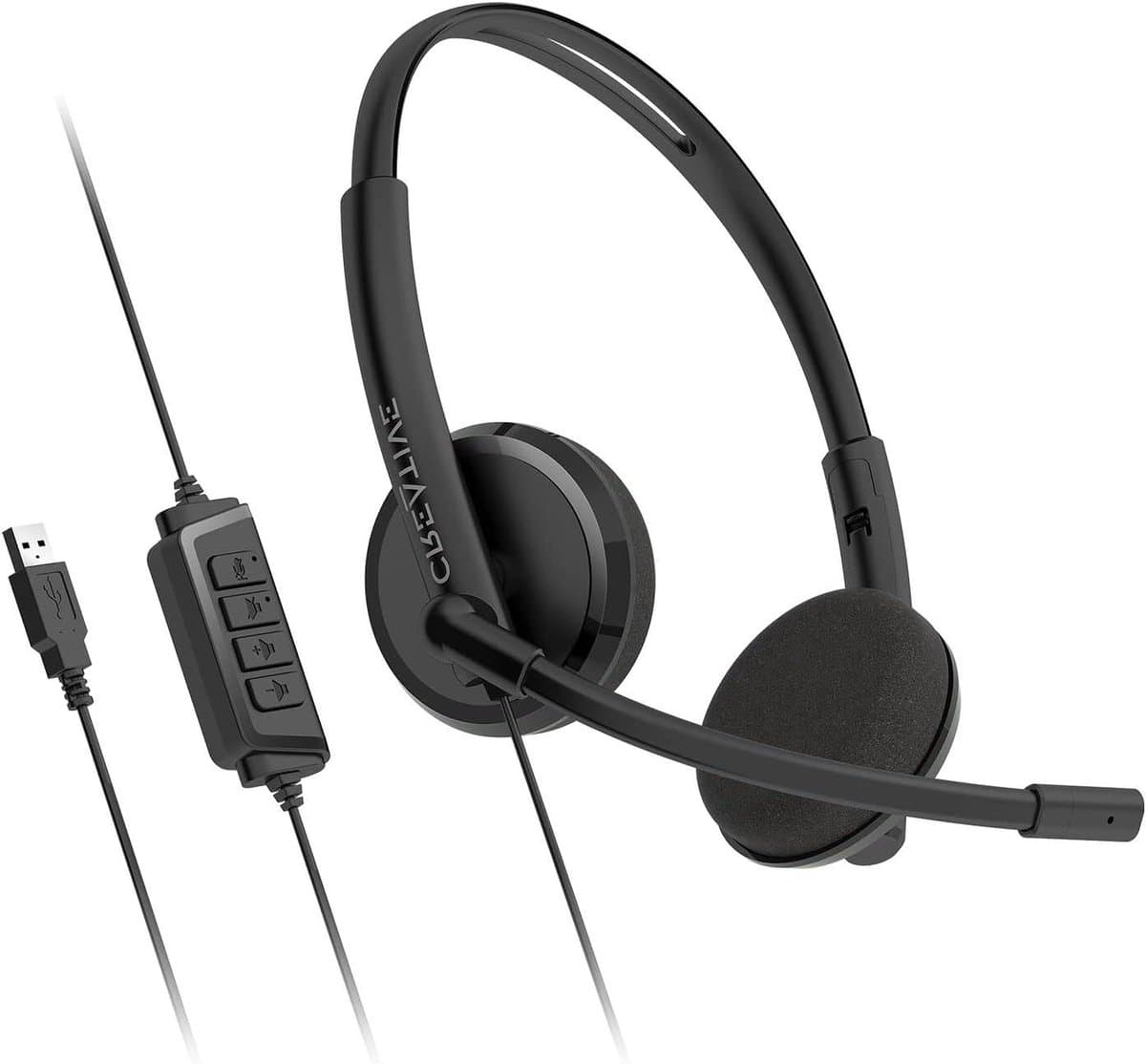 Oordopjes met Microfoon - Headset Oordopjes - Online Vergaderen - Ruisonderdrukkende Microfoon - 2.4 meter kabel - Zwart