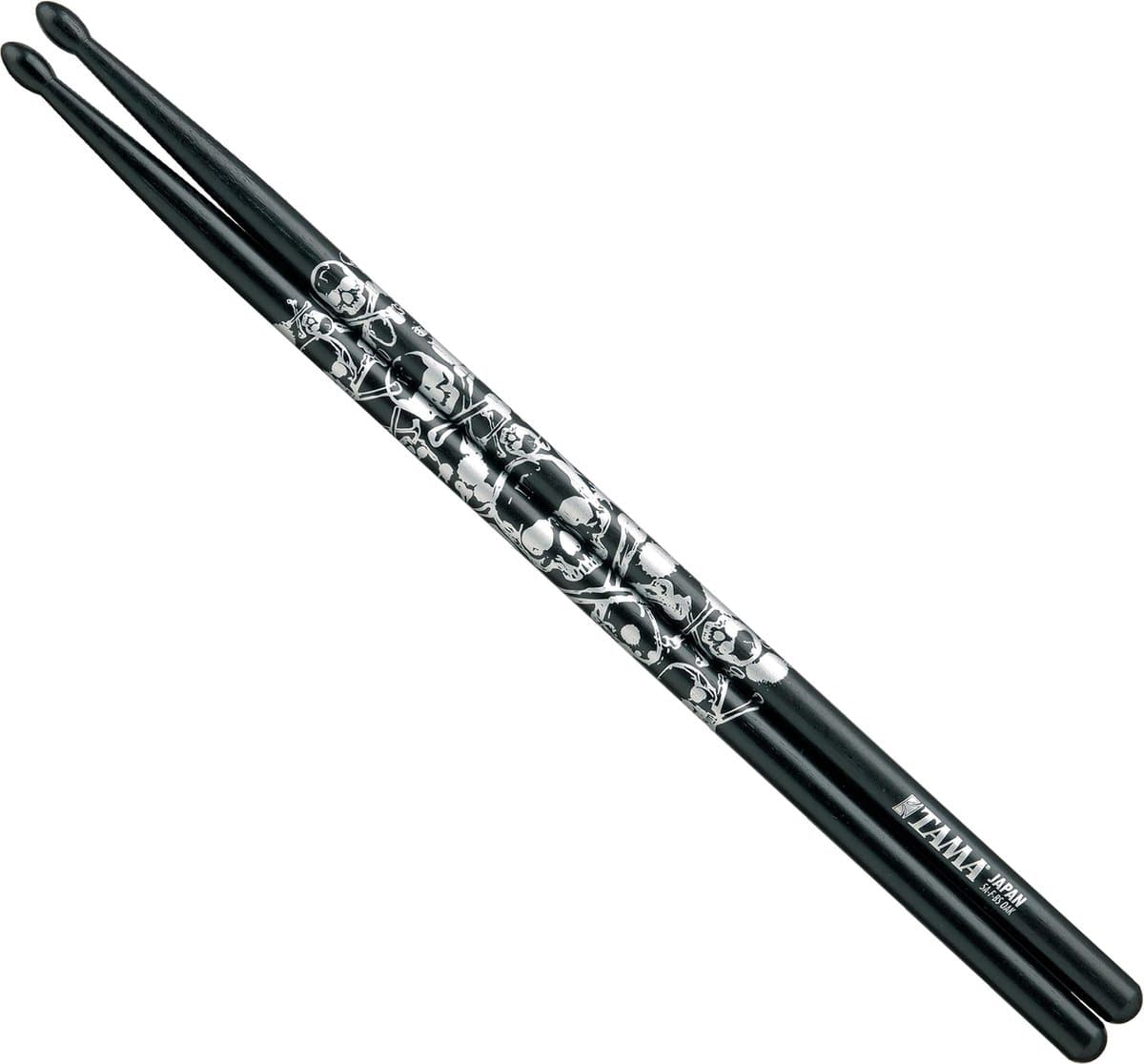 Tama 5A Sticks O5A-S-BS "Skull", zwart, zilverenr Druck - Drumsticks