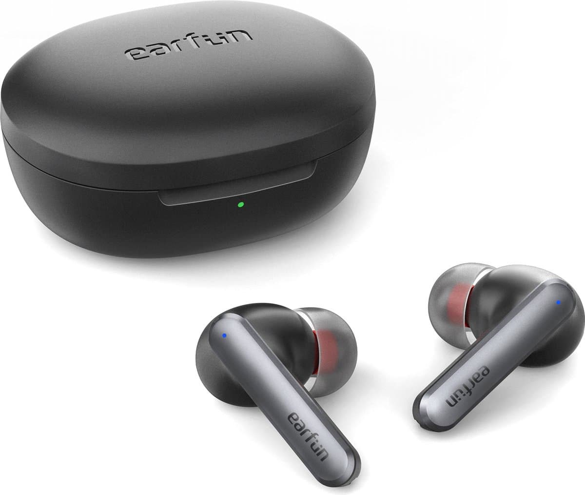 EarFun Air S - Draadloos - Bluetooth 5.2 oordopjes - In-ear - Active Noise Canceling - Microfoon - Earbuds - IPX5 - Voice assistant - Zwart