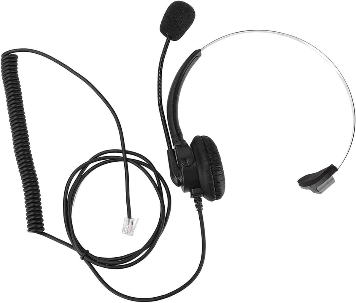Telefoon Headset - Microfoon headset - Thuis en kantoor - Geluidsreductie - 22 x 16 x 5 cm - Zwart