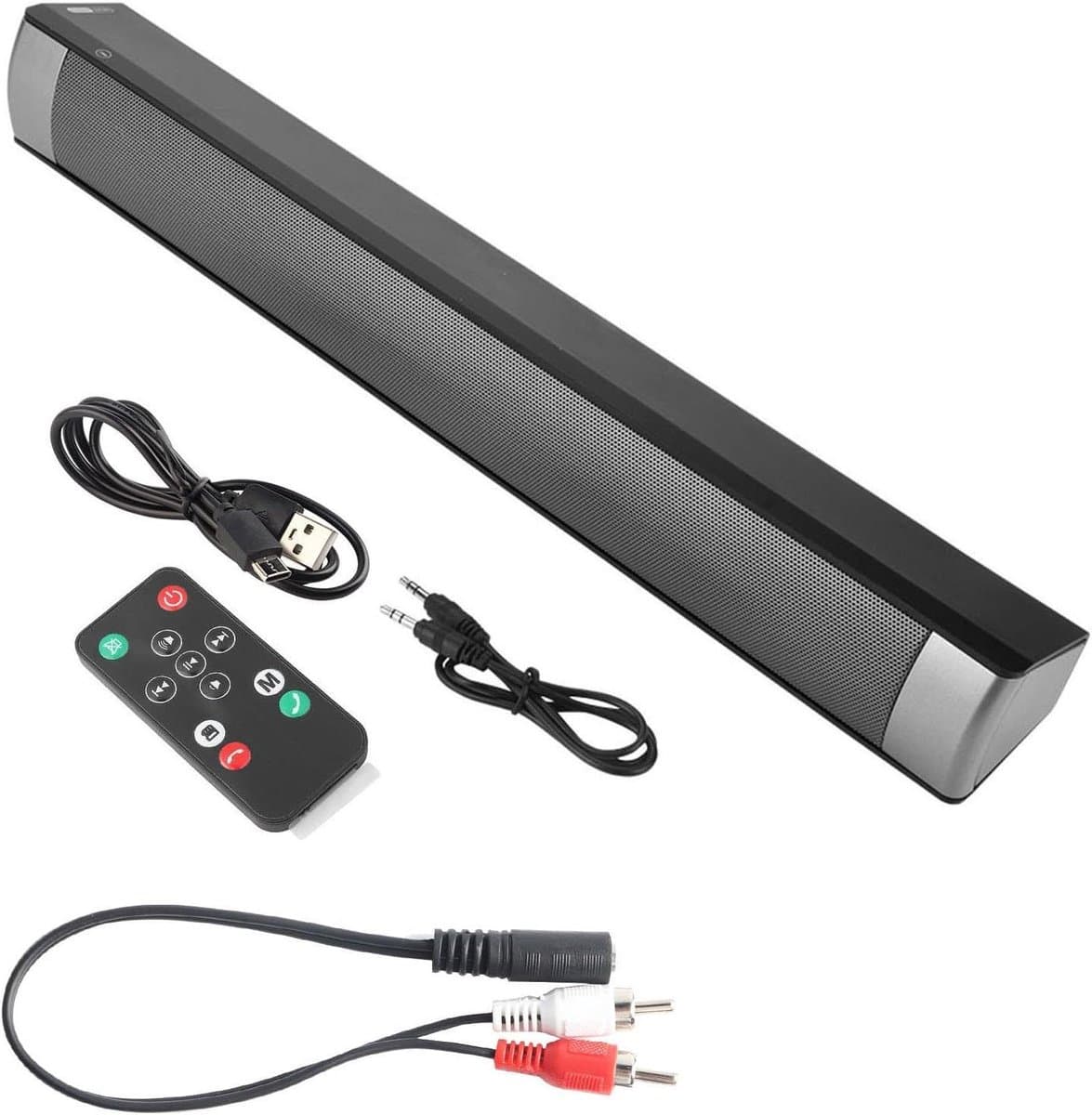 Draagbare Luidsprekers - Stereo Subwoofer - Muziek Luisteren - 360 Graden Geluid - 43 x 8 x 6 cm - Zwart