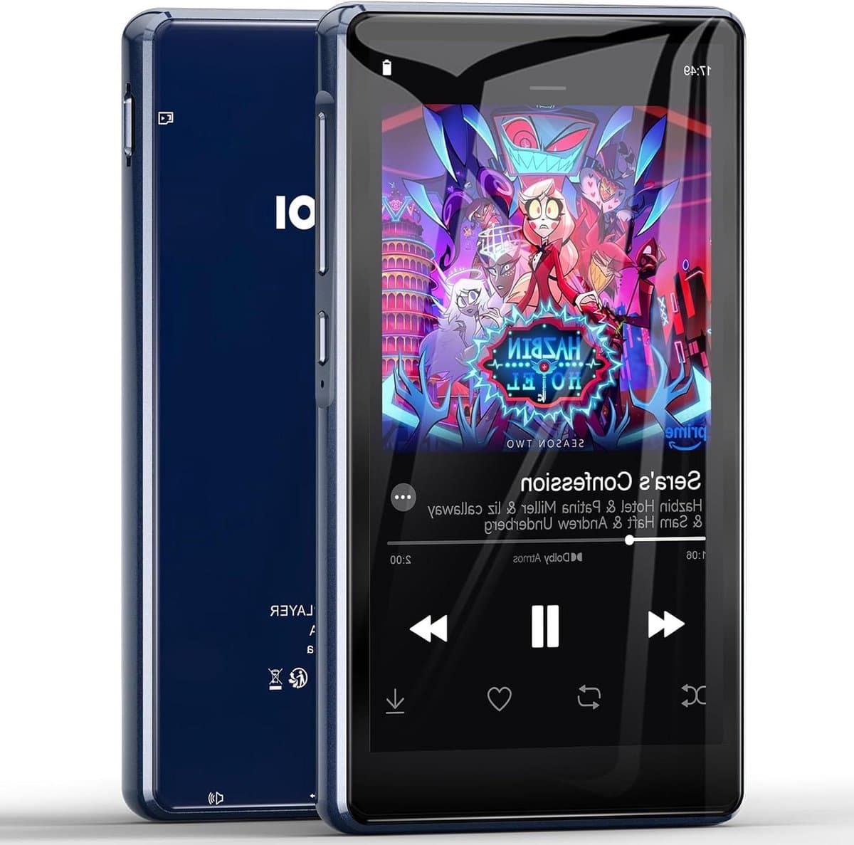 MP3 Speler - Muziekspeler Media - Muziek Streamen - Android 13 WiFi - 163GB Opslag - Blauw