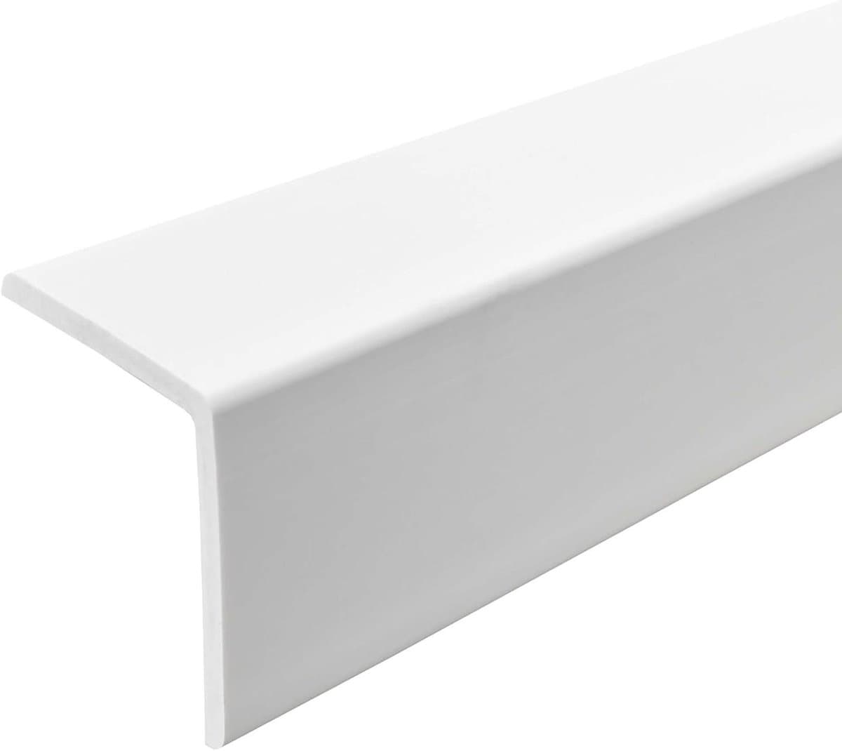 Hoekprofiel PVC - Randbeschermer Hoeklijst - Meubels Beschermen - Robuust Krasbestendig - 50 x 50 mm - Wit