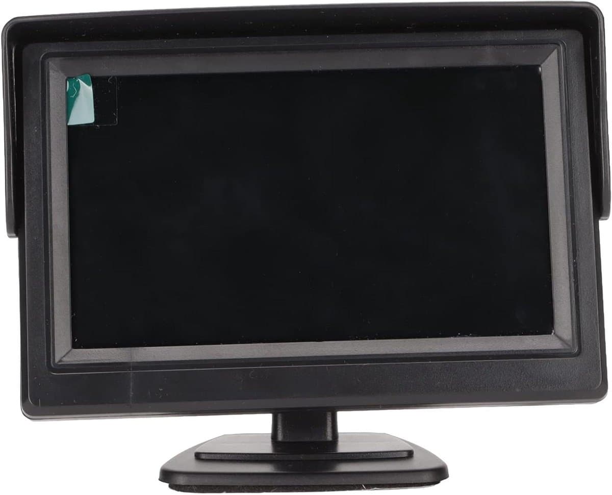 Automonitor Kleuren LCD - Achteruitrijmonitor Achteruitkijkmonitor - Veilig Parkeren - Met Zonneklep - 43 Inch - Zwart