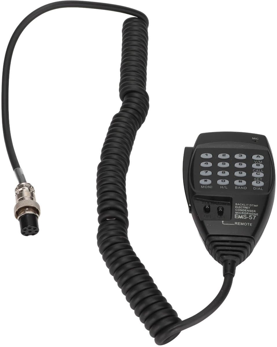 aladdien - Handheld Luidsprekermicrofoon - 8-pins microfoon - Ideaal voor mobiele communicatie - Zwart - Radiomicrofoon voor HF - Geschikt voor Alin...