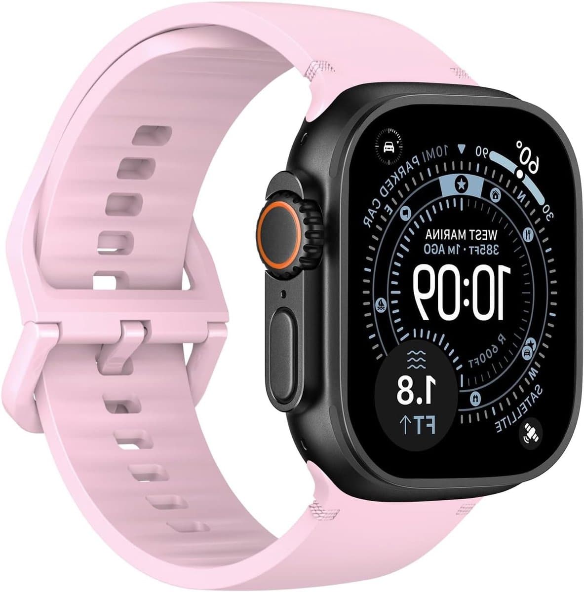 Sportieve Vervangband voor Apple Watch Ultra en Series, Zacht Silikon, Geschikt voor Diverse Maten en Stijlen