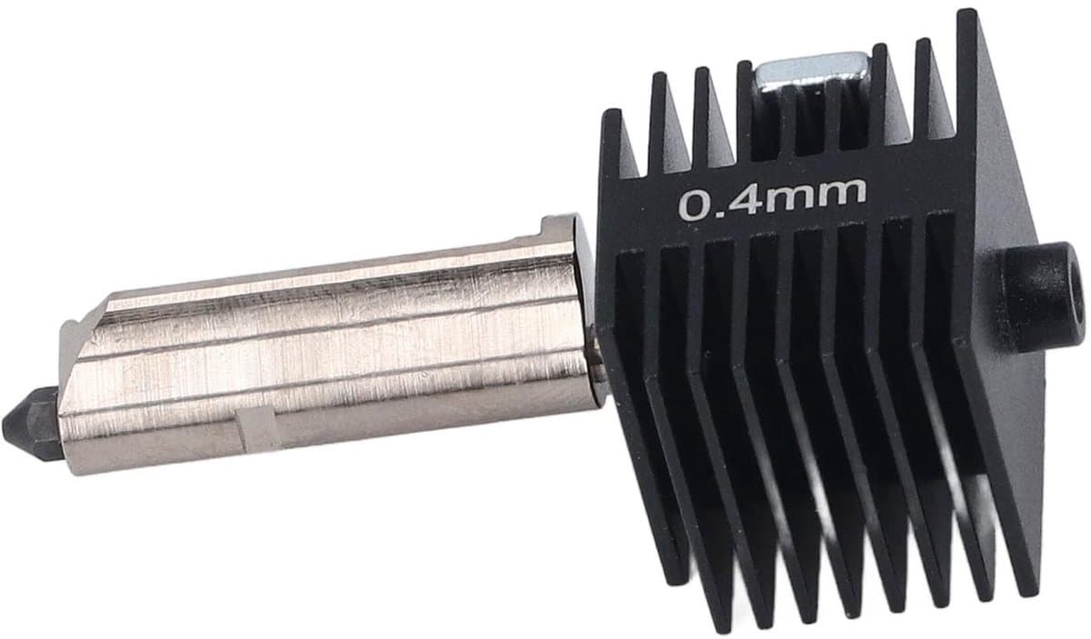 Jhubersproducts - Hotend-montageset - 3D-printer-extruder - Verwijderbaar mondstuk - 0,4 mm - Gehard staal - Voor Lab A1 Mini - Verbeterde versie