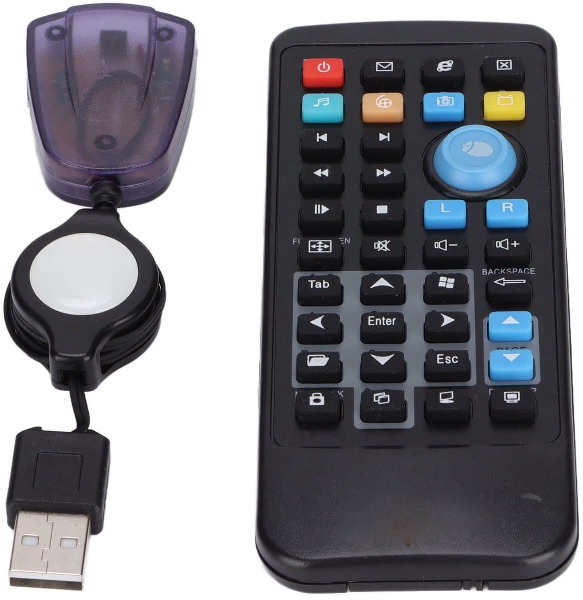 VT Goods - PC Computer Afstandsbediening - Draadloze Controller - 18m Bereik - Mini USB - Multimedia Controller - Geschikt voor DVD MP3 Audio - ...