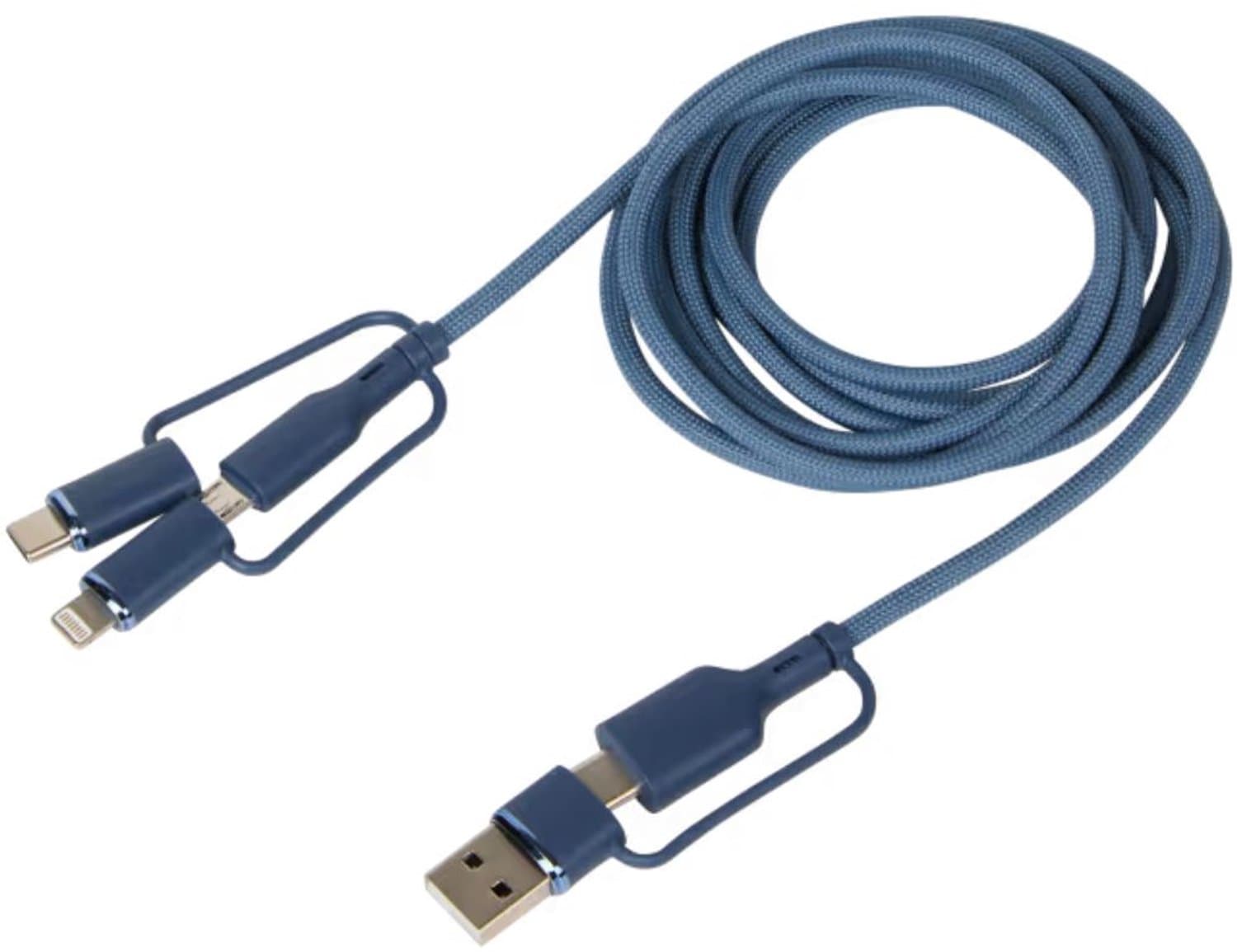 Sologic 6-in-1 laad- en datakabel 2 meter - Blauw