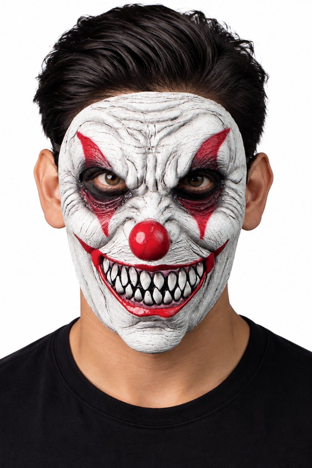 Partychimp Naughty Clown Gezichts Halloween Masker voor bij Halloween Kostuum Volwassenen Halloween Carnaval Accessoires - Latex - Onesize
