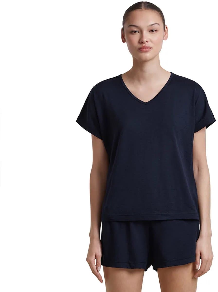 Icebreaker 150 Lodge Relaxed T-shirt Met Korte Mouwen Blauw L Vrouw