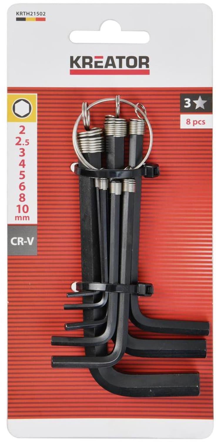 Kreator Zeskantsleutel KRTH21502 - ring 2-10 - 8 stuks