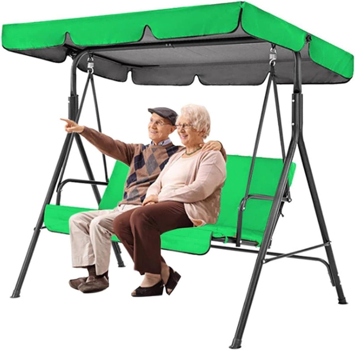 Tuinschommelhoes Set - Verandahoes Hangmat - Buiten Beschermen - Waterdicht Oxford Materiaal - Diverse Maten - Groen