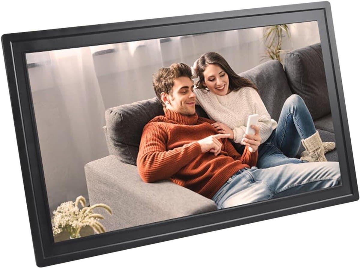 Digitale Fotolijst - Slimme Beeldscherm - Foto's Delen - App Bediening - 154 Inch - Zwart