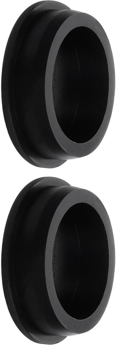 Cosensi - Dailygoods - 2 Stuks Zwarte Pluggaten, Waterdichte Rubberen Knopplug