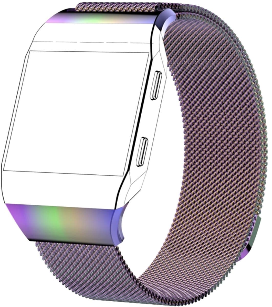 Voor FITBIT Ionic Milanese horlogeband MAAT: 20,6X2,2 cm (kleurrijk)