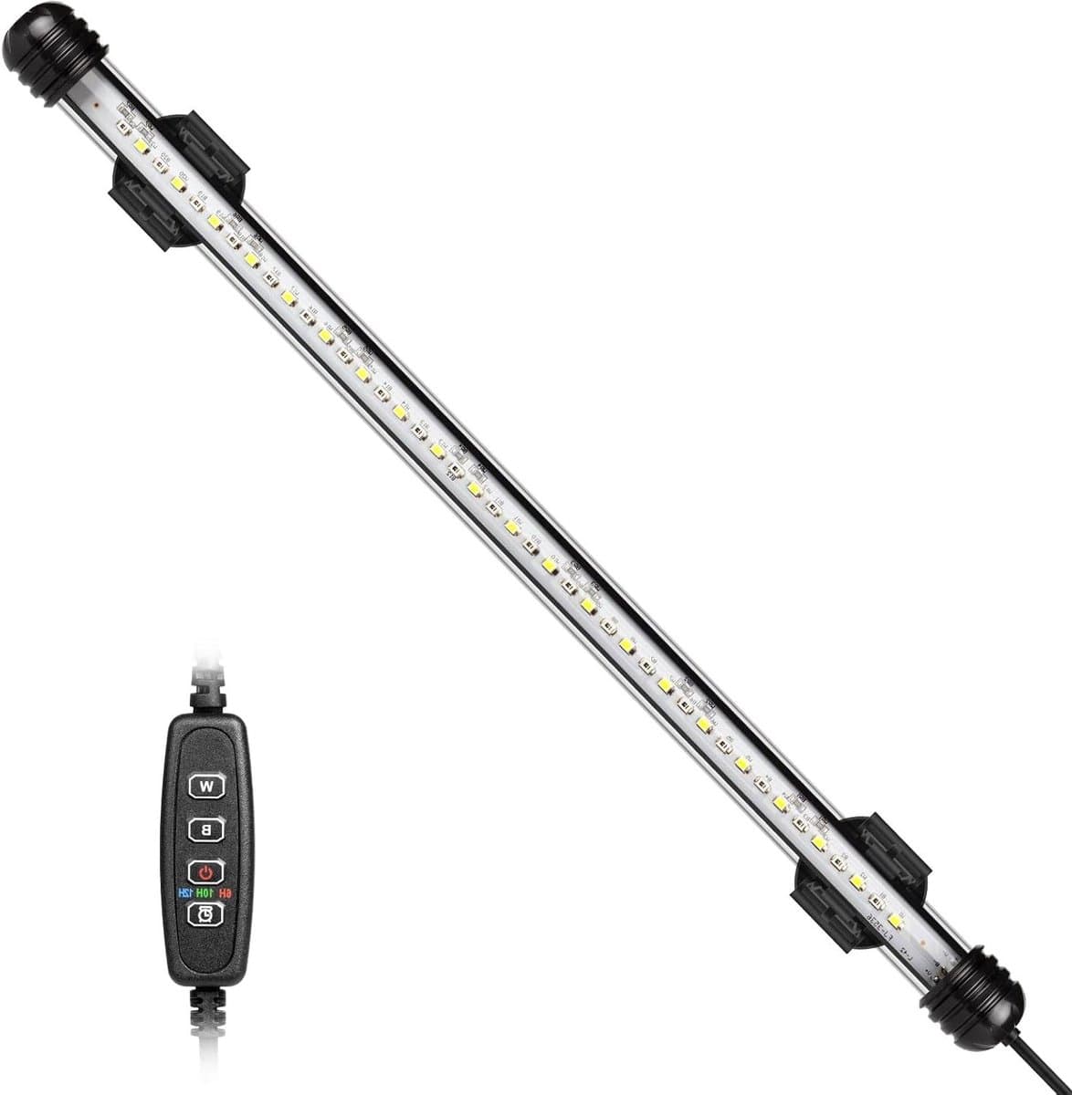 Aquarium Verlichting - Onderwater Lamp - Vis Welzijn - Ingebouwde Timer - 38 cm - Wit Blauw