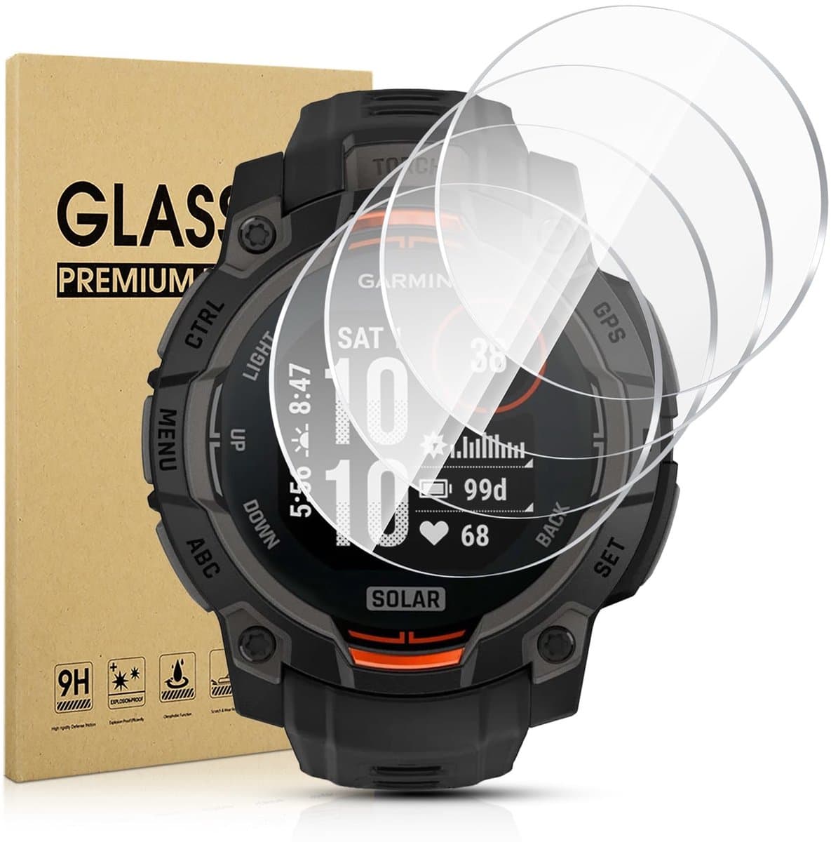 Dailygoods - 4-Pack Schermbeschermer voor Garmin Instinct 3