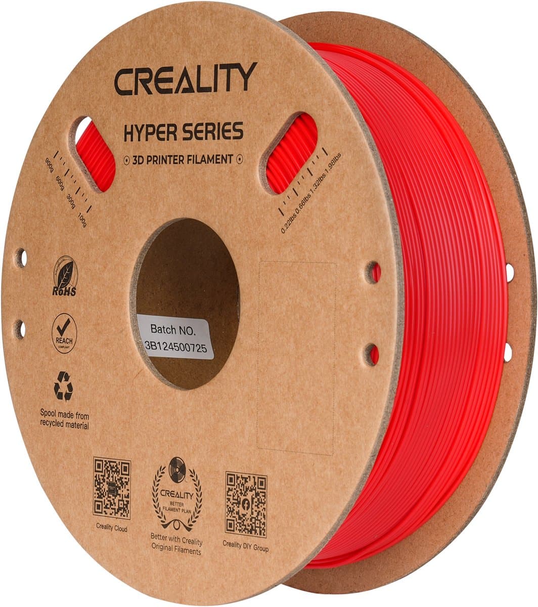 CREALITY HYPER PLA FILAMENT - 1.75 MM - 1 KG - ROOD