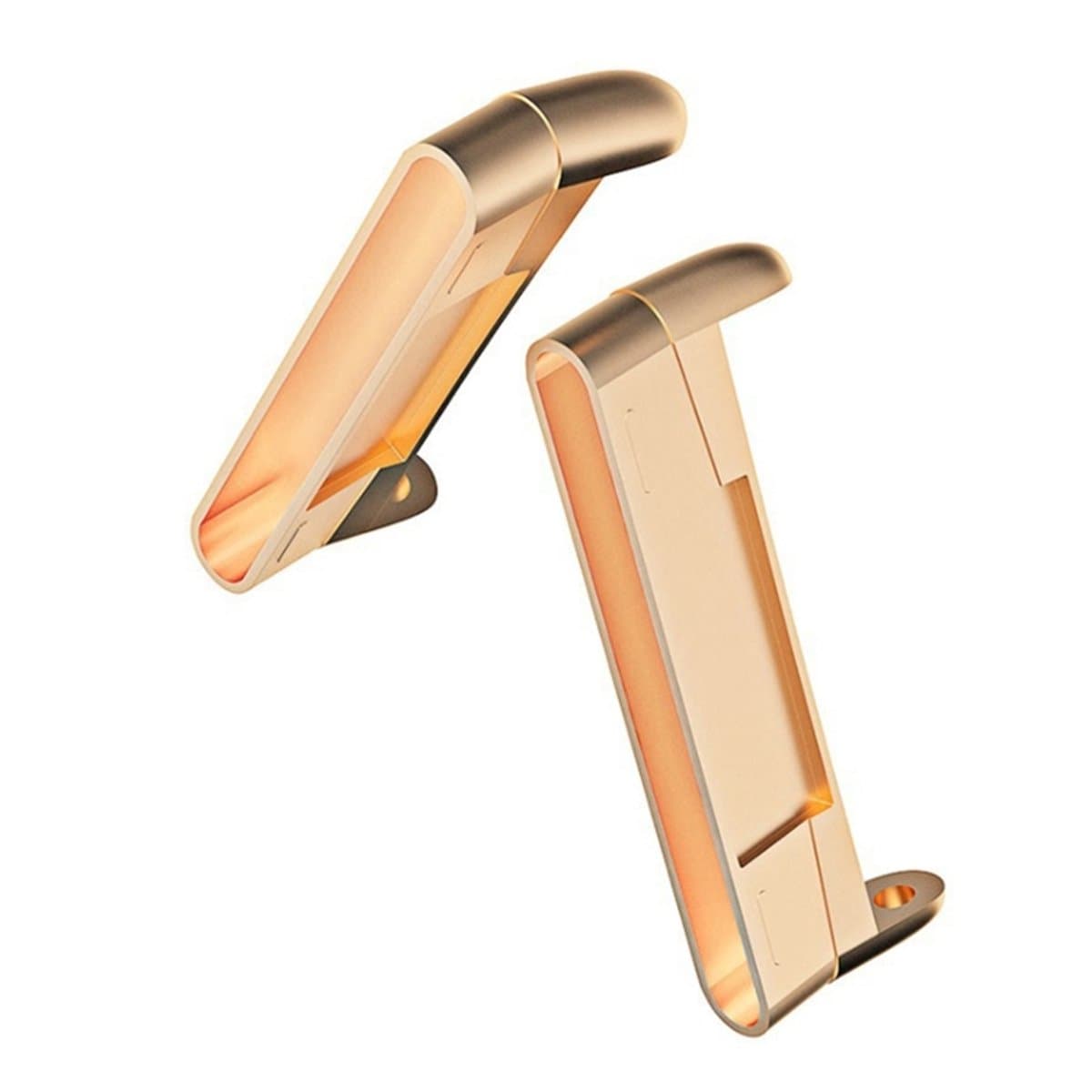 Voor Fitbit Versa 4 1 paar horlogebandconnector (roségoud)