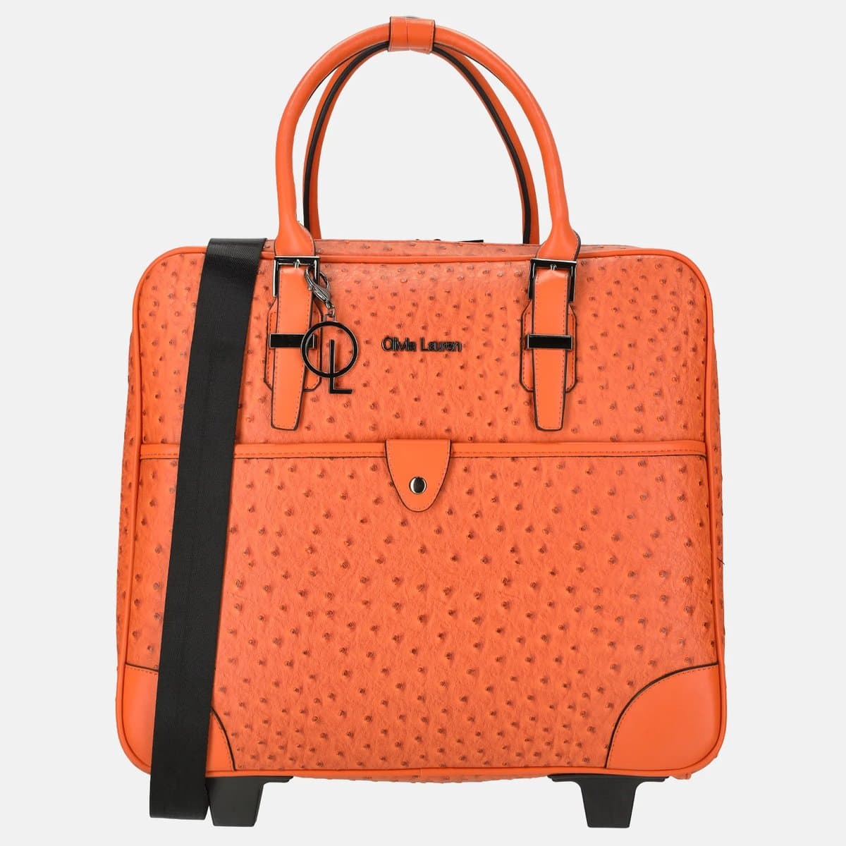 Olivia Lauren business trolley 42 CM 16 inch struis oranje