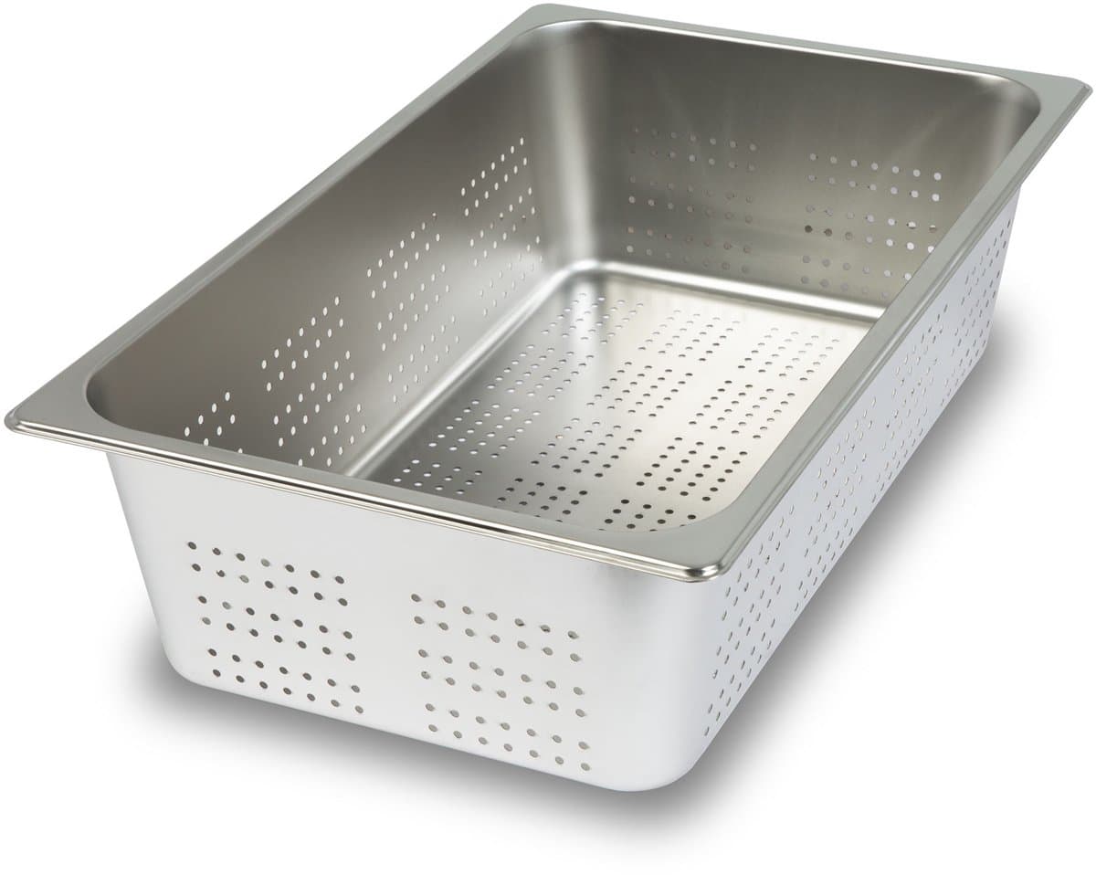 VERTES GN-bak 1/1 Gastronorm (roestvrij staal, 150 mm diep, geperforeerd, roestvrij, krasbestendig, temperatuurbestendig van -40° tot +300°C, geschikt voor bain-marie en veelzijdig gebruik in de horeca)