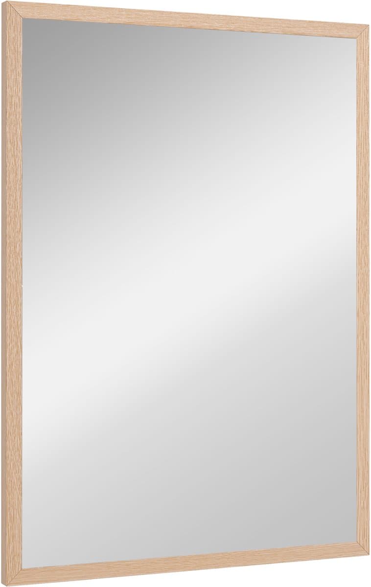 Wandspiegel - 50 x 70 cm - frame met houtlook - eenvoudige montage - schroeven meegeleverd.