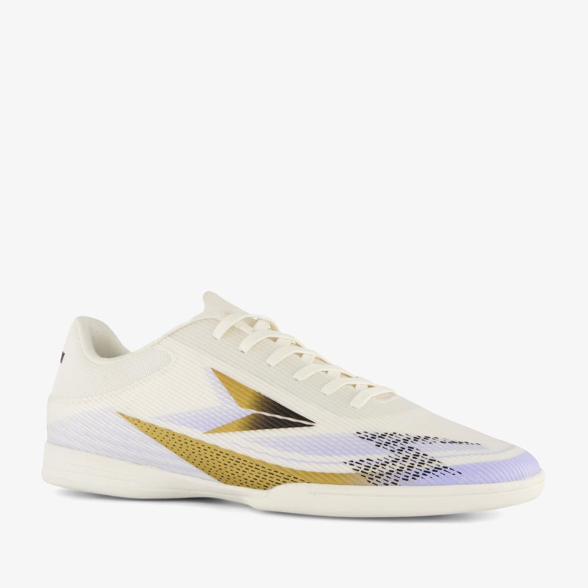 Dutchy Ultimate heren zaalvoetbalschoenen IC wit goud - Maat 45 - Uitneembare zool