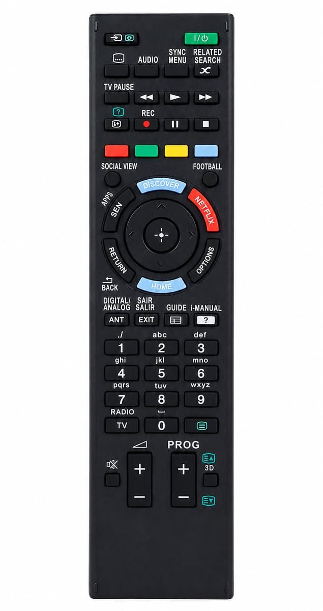 Universele RQ-S10 Afstandsbediening voor Sony TV – Direct Klaar voor Gebruik – Inclusief Netflix Knop – Vervangende Remote