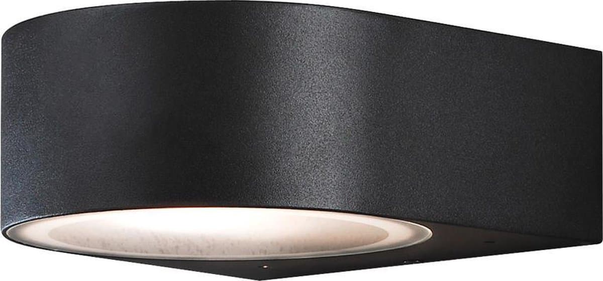 Konstsmide Teramo - Wandlamp schijf flush - 230V - E27 - matzwart