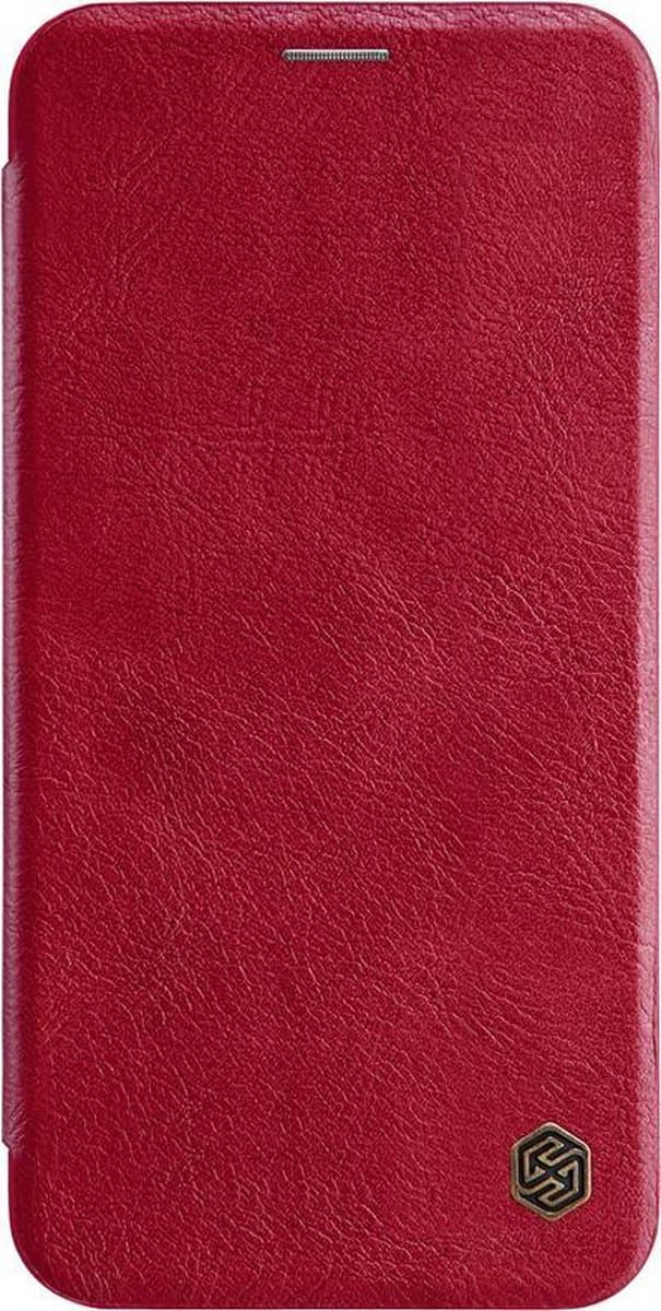 Nillkin Qin leren hoesje iPhone XS Max rood