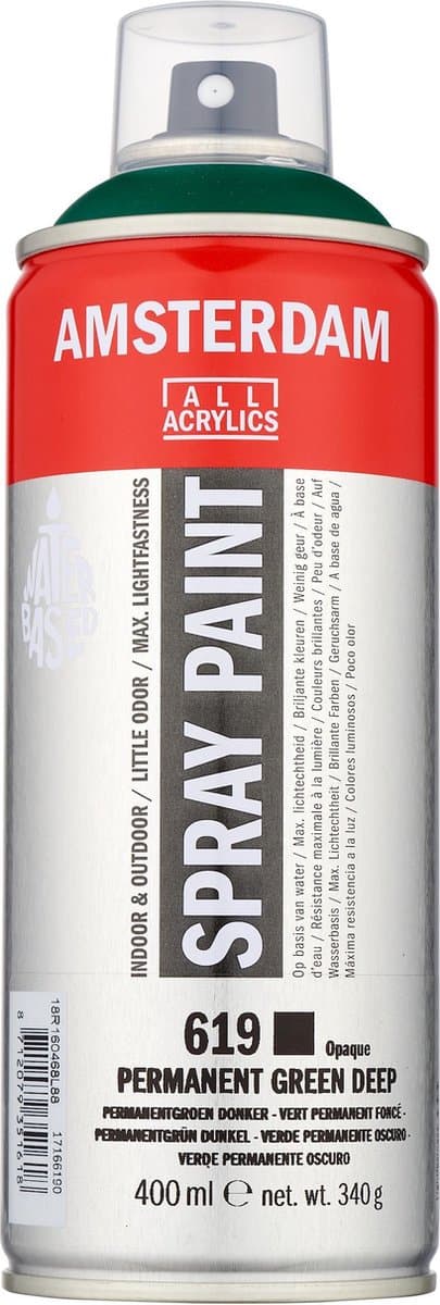 Spraypaint - 619 Permanentgroen Donker - Amsterdam - 400 ml