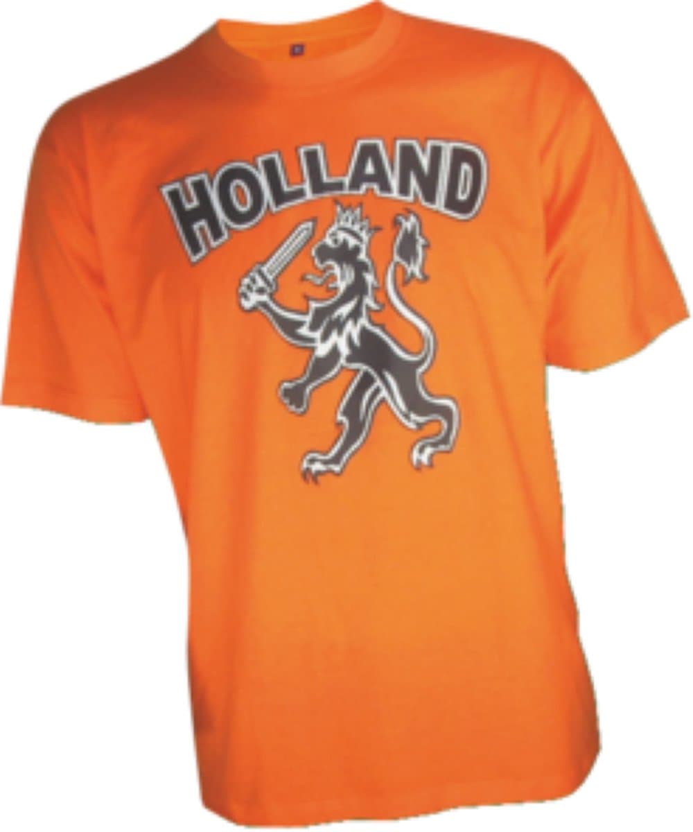 T-shirt Oranje Holland Leeuw Volwassenen - Unisex - EK/WK - Olympische Spelen - Maat XL