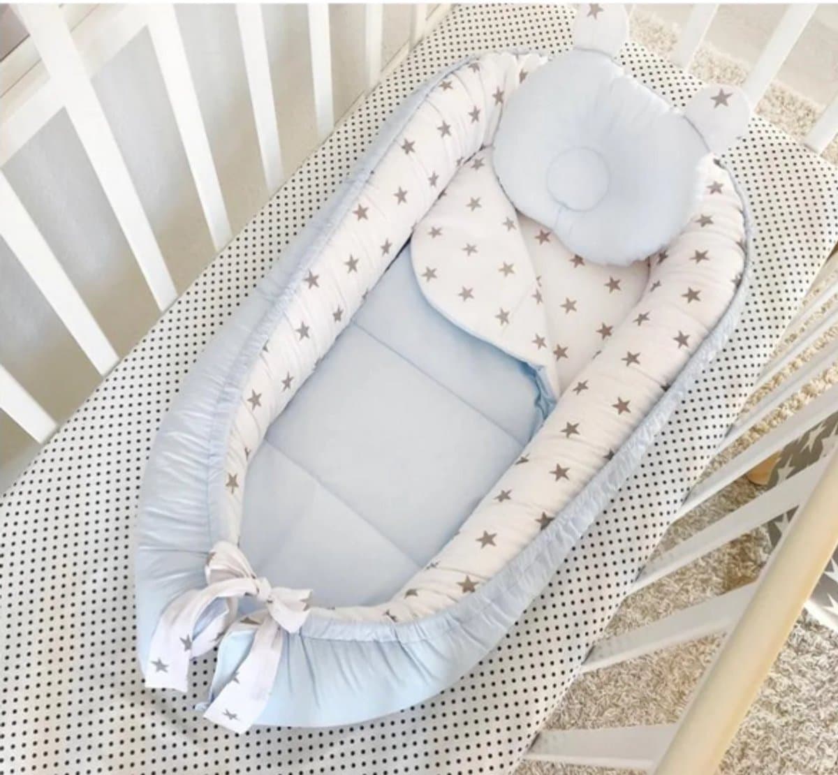Jaju Baby - Babynestje- Blauw - 74 x 40 cm