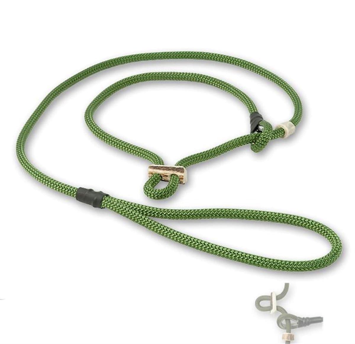 Mystique moxon jachtlijn met Dubbele Stop 8 mm - 150 cm Olijf Groen