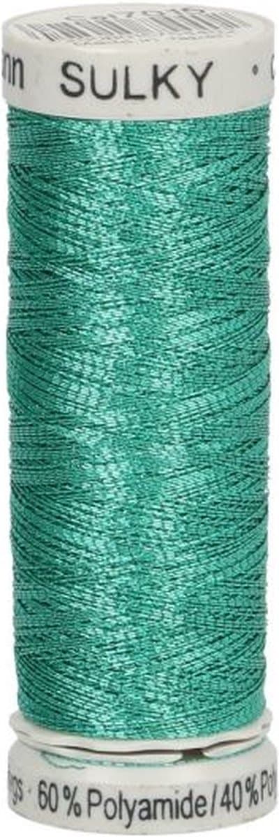 Gütermann Sulky Metallic borduurgaren, 200m, Kleur 7015 groen