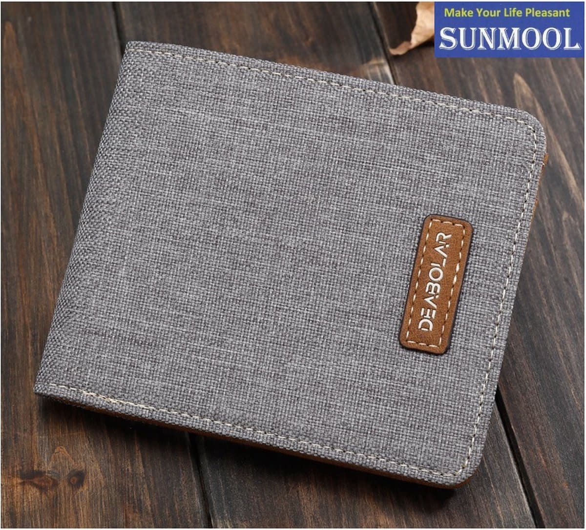 Portemonnee - Portefeuille - Billfold - 11.5 x 9.8 x 1 cm - Grijs